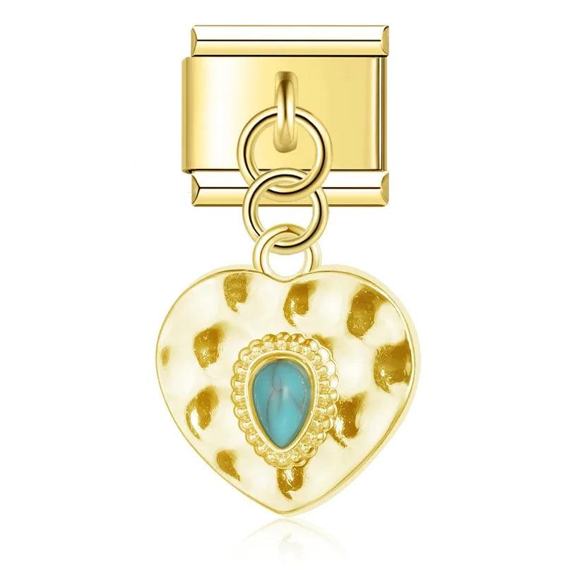 Cœur pierre turquoise