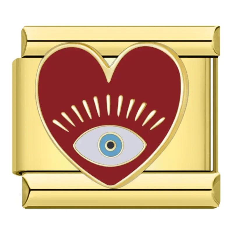 Cœur rouge or