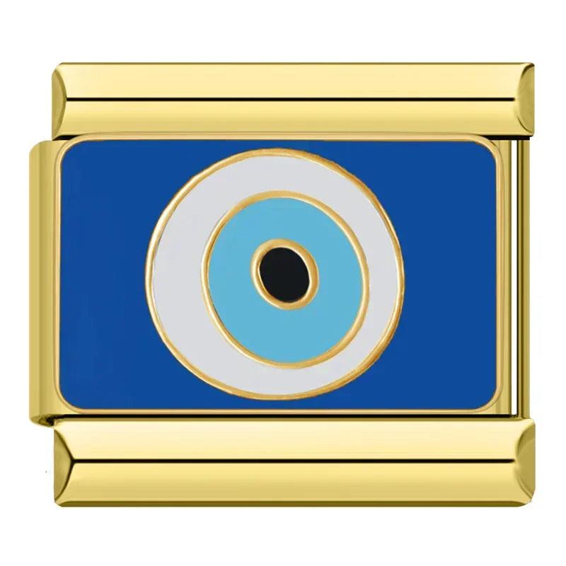 Mauvais œil fond bleu