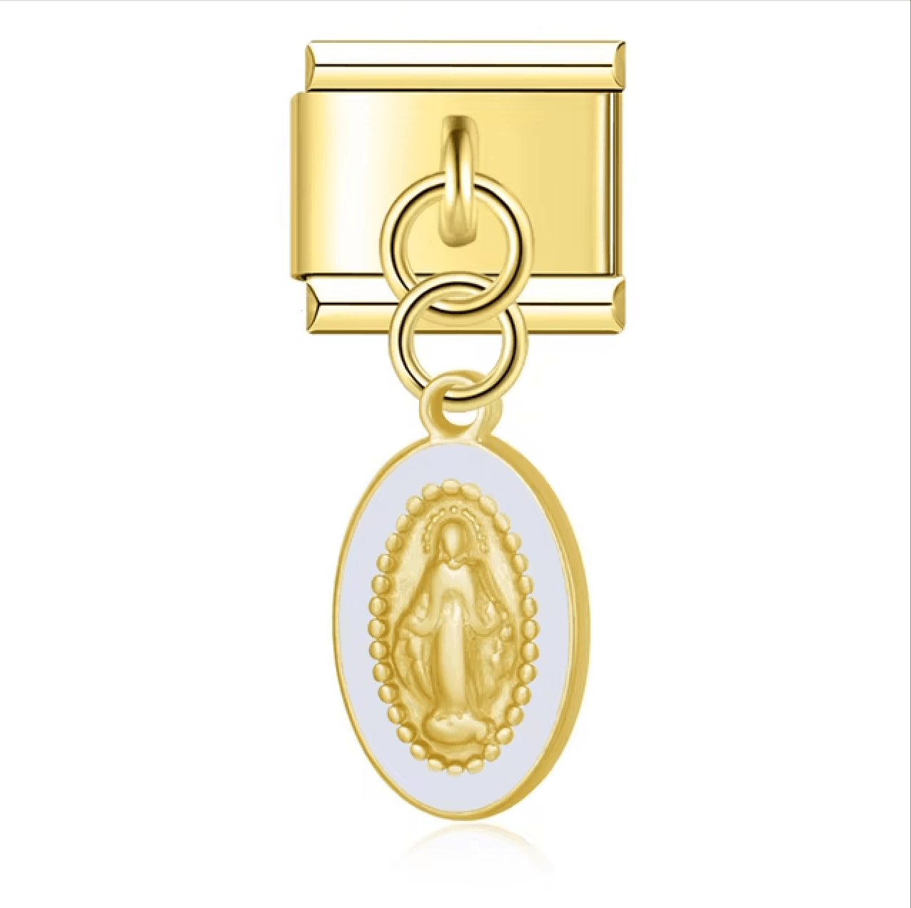 Médaille Vierge - Or blanc