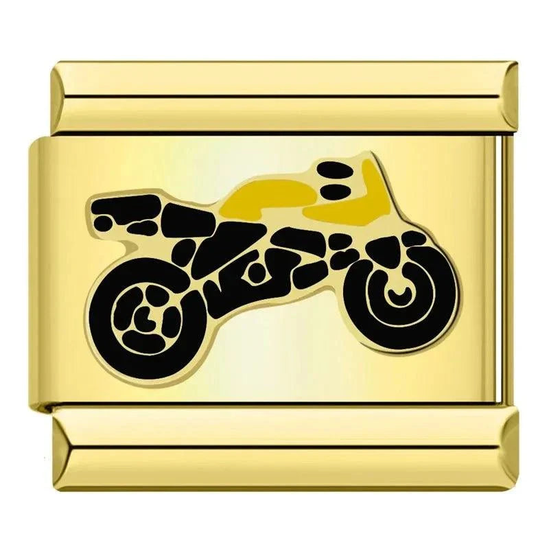 Moto argent et or