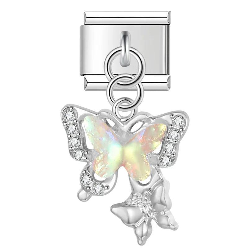 Papillon argent & or