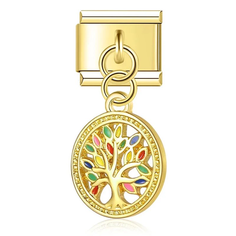 Pendentif arbre doré