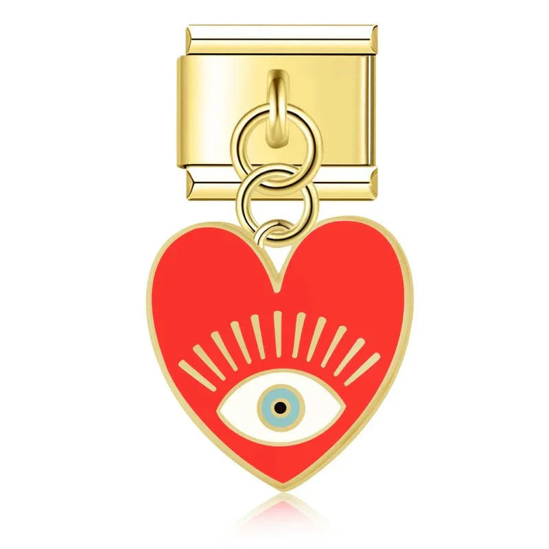 Pendentif cœur avec œil