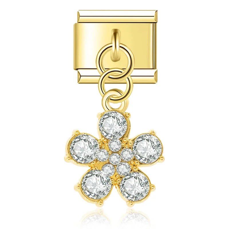 Pendentif fleur brillant