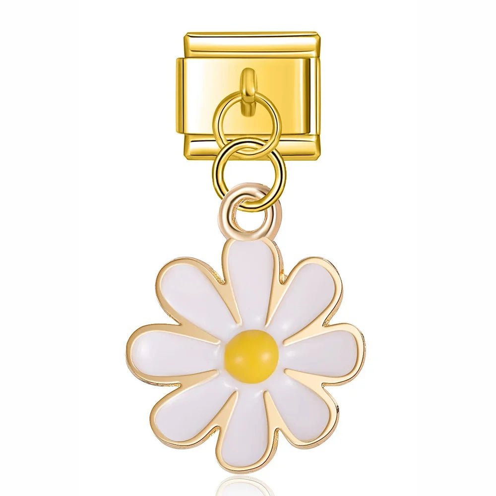 Pendentif fleur doré