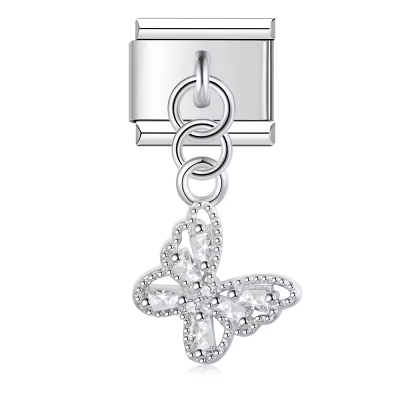 Pendentif papillon brillant