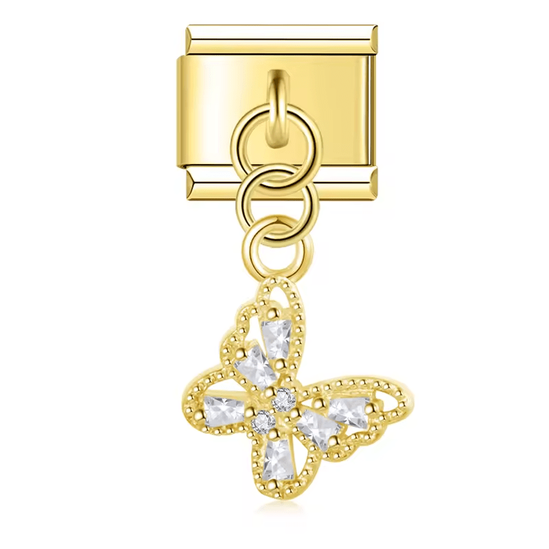 Pendentif papillon brillant