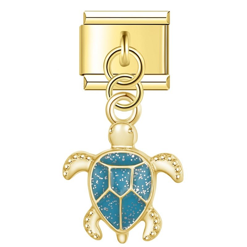 Pendentif tortue bleue