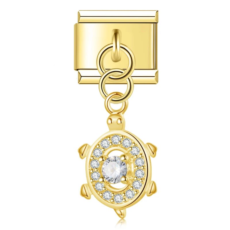 Pendentif tortue dorée