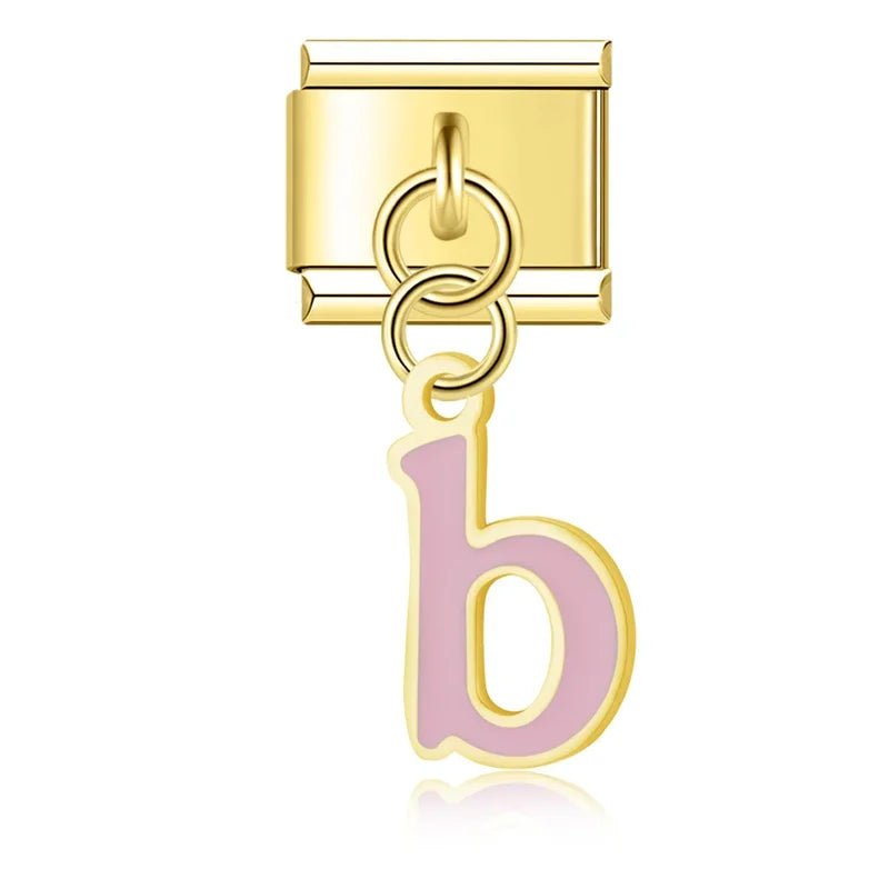 Pendentifs lettres dorées