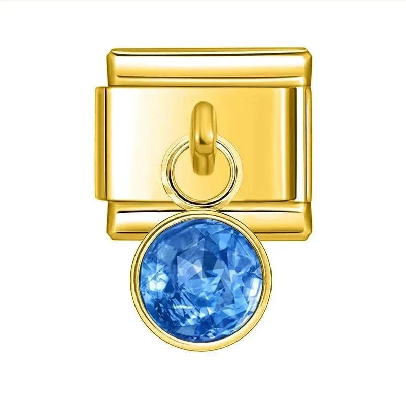Pierre suspendue bleue clair