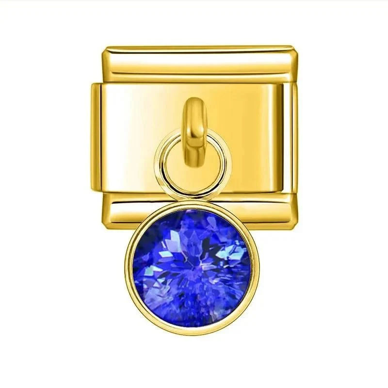 Pierre suspendue bleue foncé