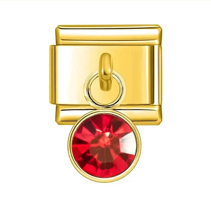 Pierre suspendue rouge