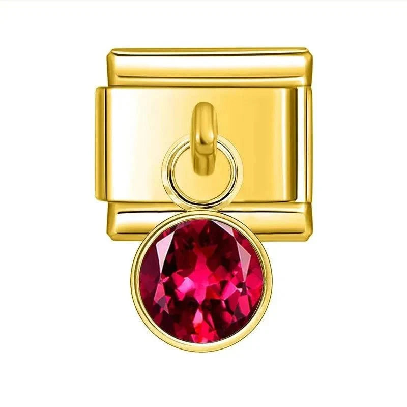 Pierre suspendue rouge foncé