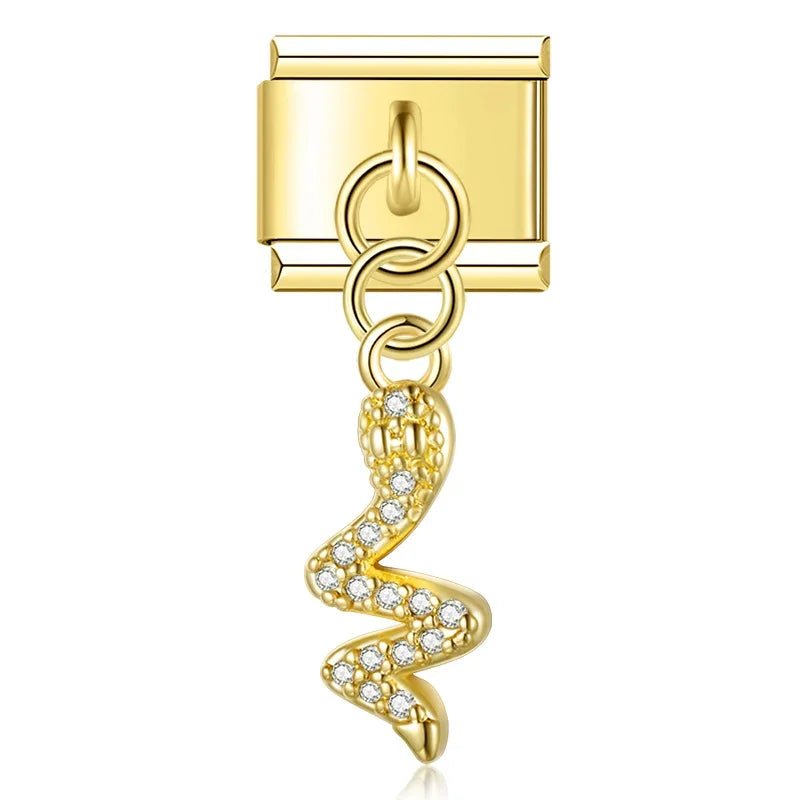 Serpent pendentif doré